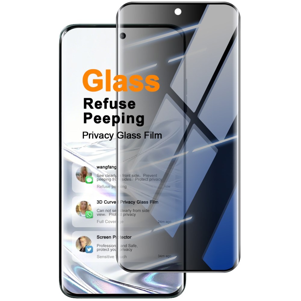 Motorola Edge 70 Pro 5G IMAK Privacy Curved Full Screen Tempered Glass - Προστασία Οθόνης Black
