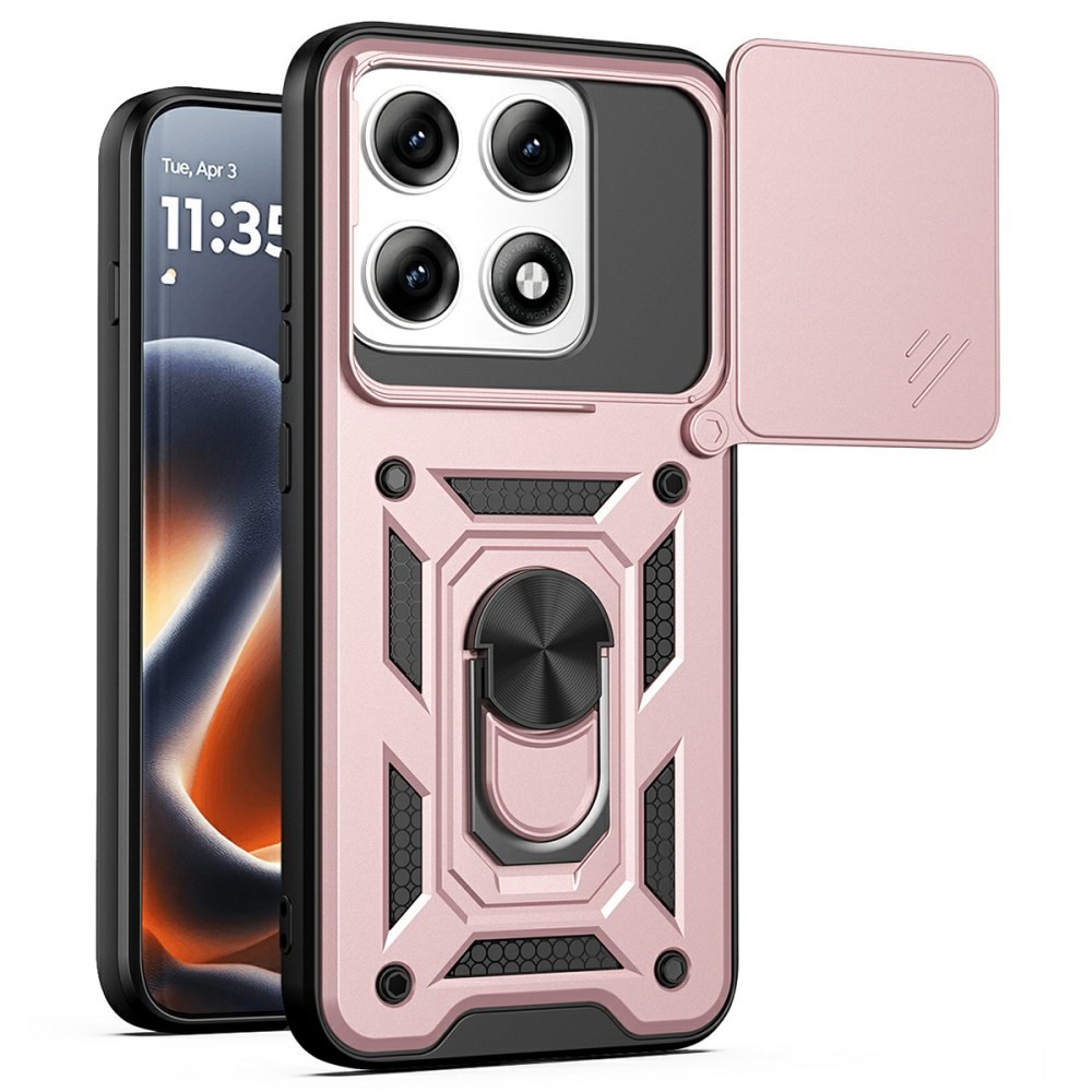 Motorola Edge 70 Pro 5G Rotary Camera Lid Σκληρή Θήκη με Δαχτυλίδι Rose Gold