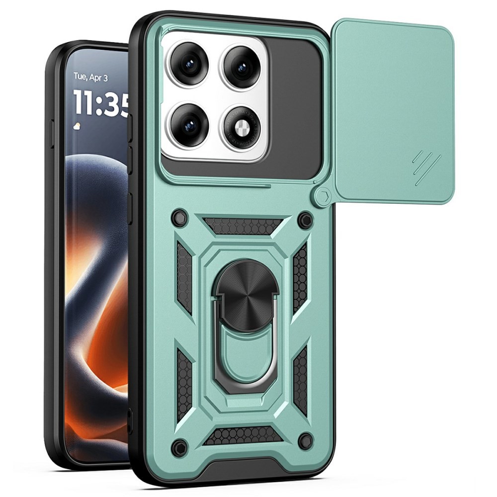 Motorola Edge 70 Pro 5G Rotary Camera Lid Σκληρή Θήκη με Δαχτυλίδι Green