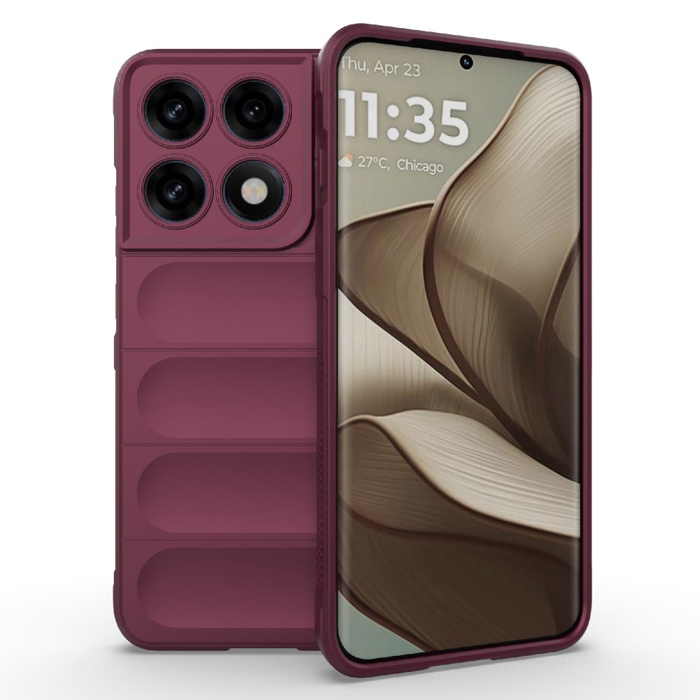 Motorola Edge 70 Pro 5G Magic Shield Θήκη Σιλικόνης Wine Red
