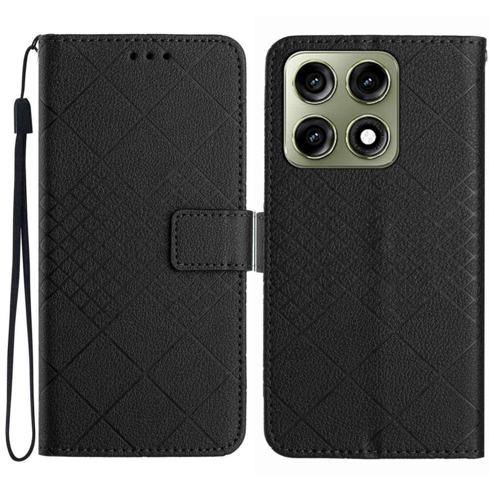 Motorola Edge 70 Pro 5G Little Rhombus  Θήκη Πορτοφόλι Black