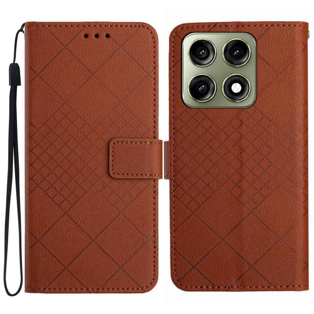 Motorola Edge 70 Pro 5G Little Rhombus  Θήκη Πορτοφόλι Brown