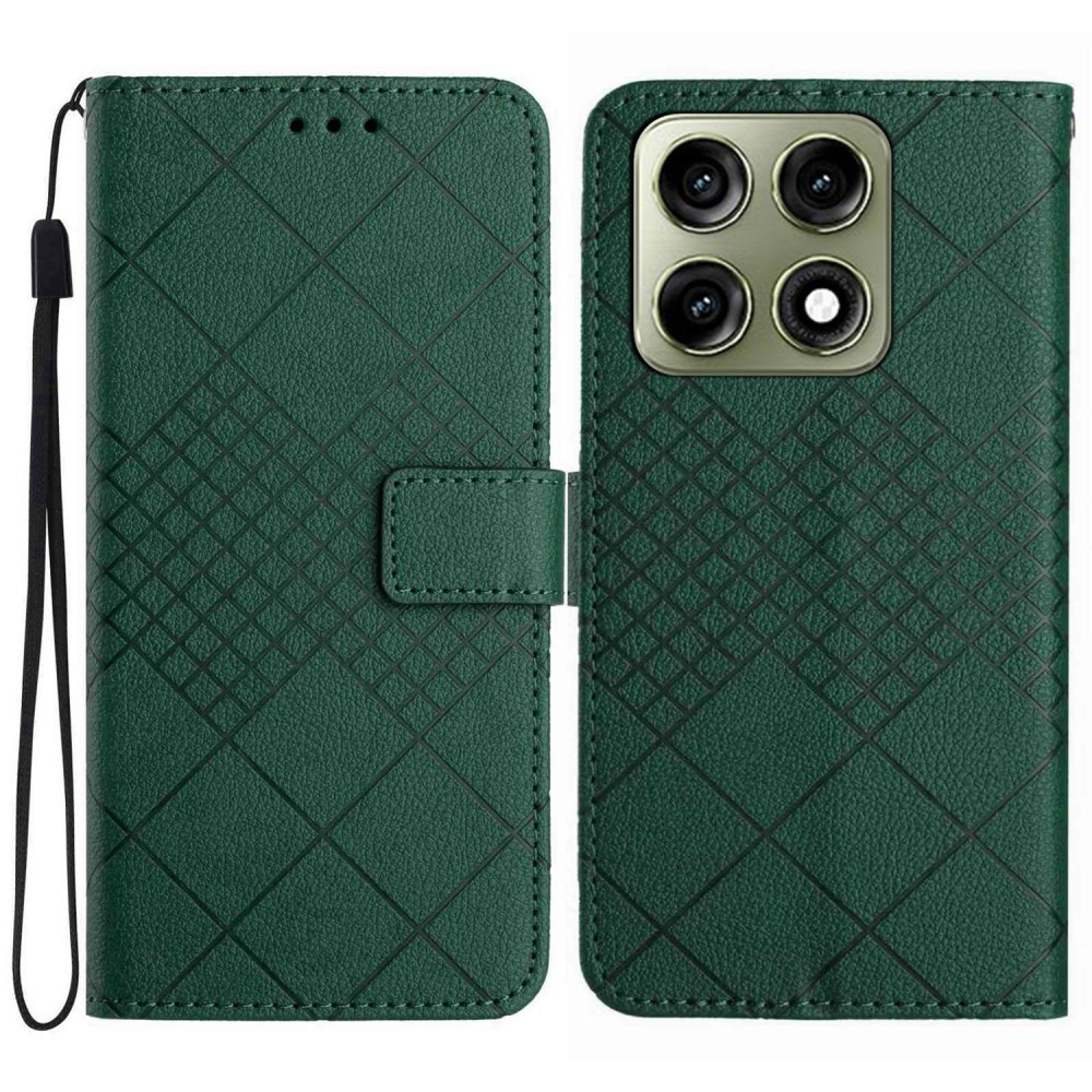 Motorola Edge 70 Pro 5G Little Rhombus  Θήκη Πορτοφόλι Green