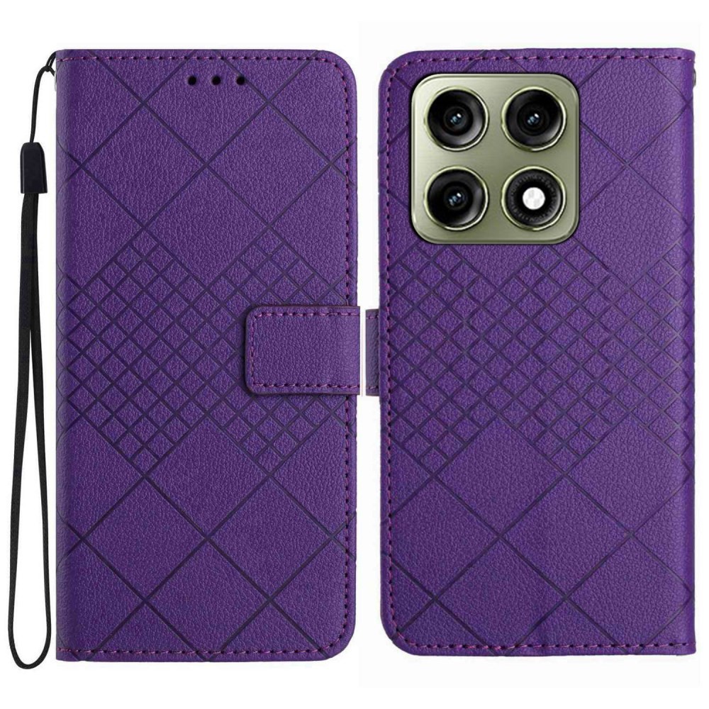 Motorola Edge 70 Pro 5G Little Rhombus  Θήκη Πορτοφόλι Purple