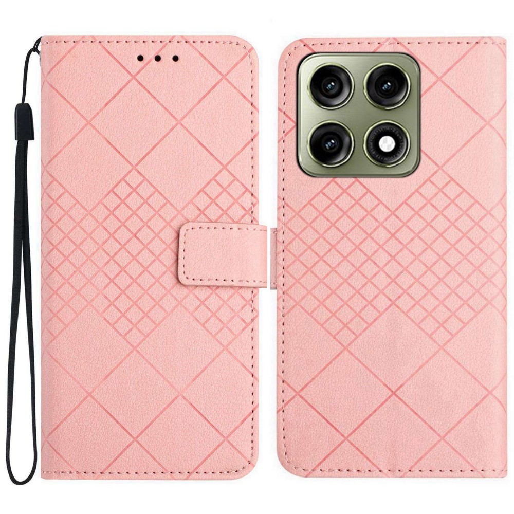 Motorola Edge 70 Pro 5G Little Rhombus  Θήκη Πορτοφόλι Pink
