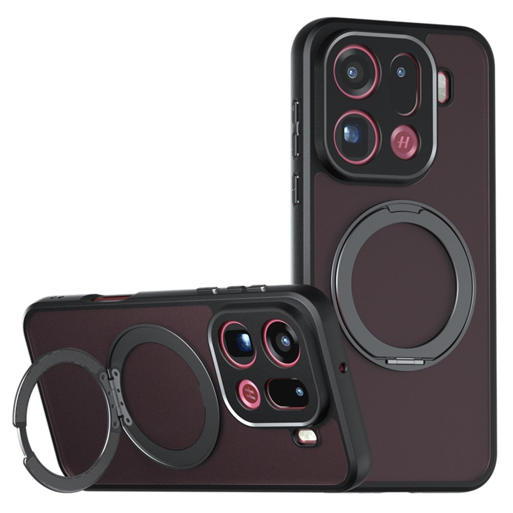 Oppo Find X9 Pro 5G Magsafe Ημιδιάφανη Σκληρή Θήκη με Στήριγμα Transparent Black