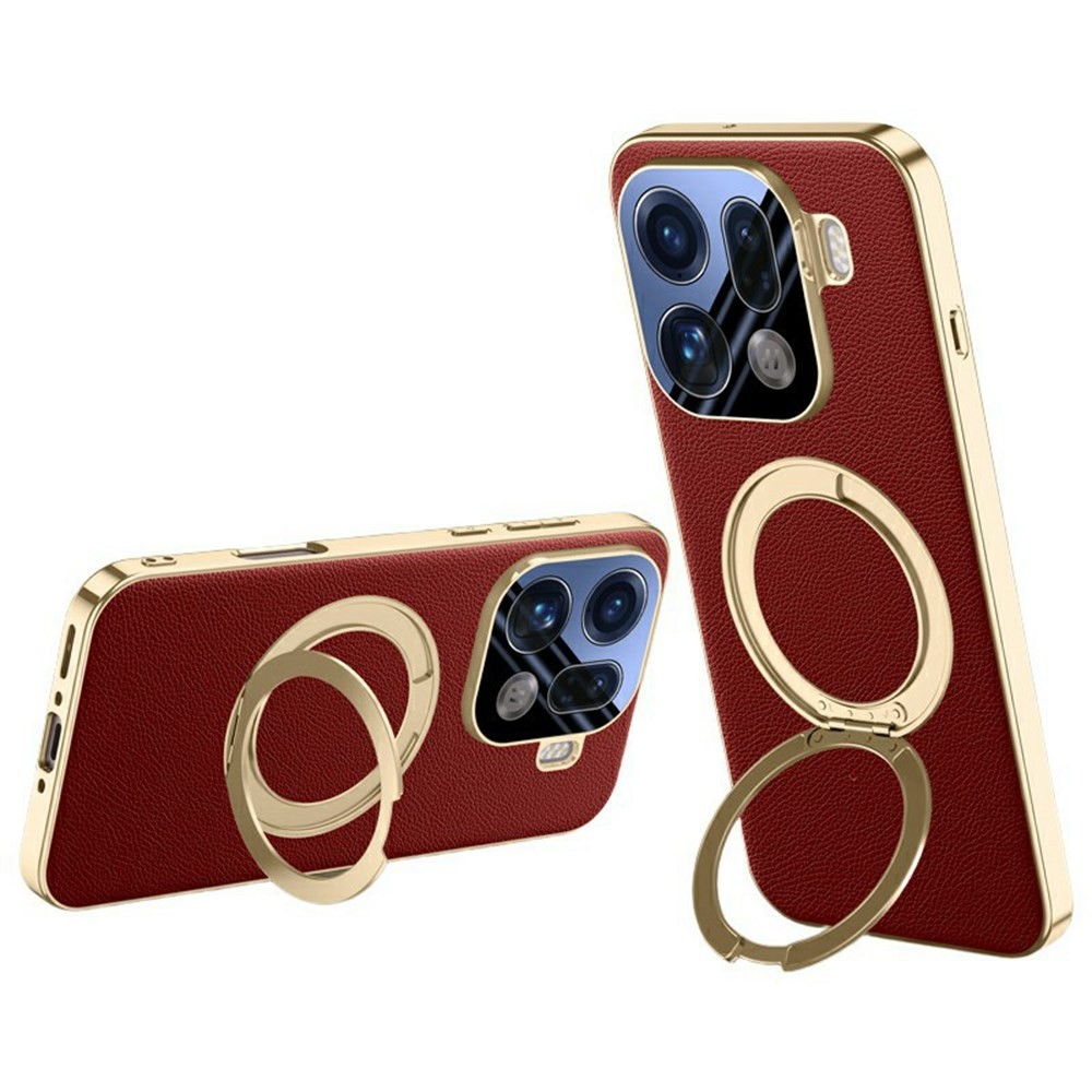 Oppo Find X9 Pro 5G Magsafe Σκληρή Θήκη με Στήριγμα και Προστατευτικό Κάμερας Red