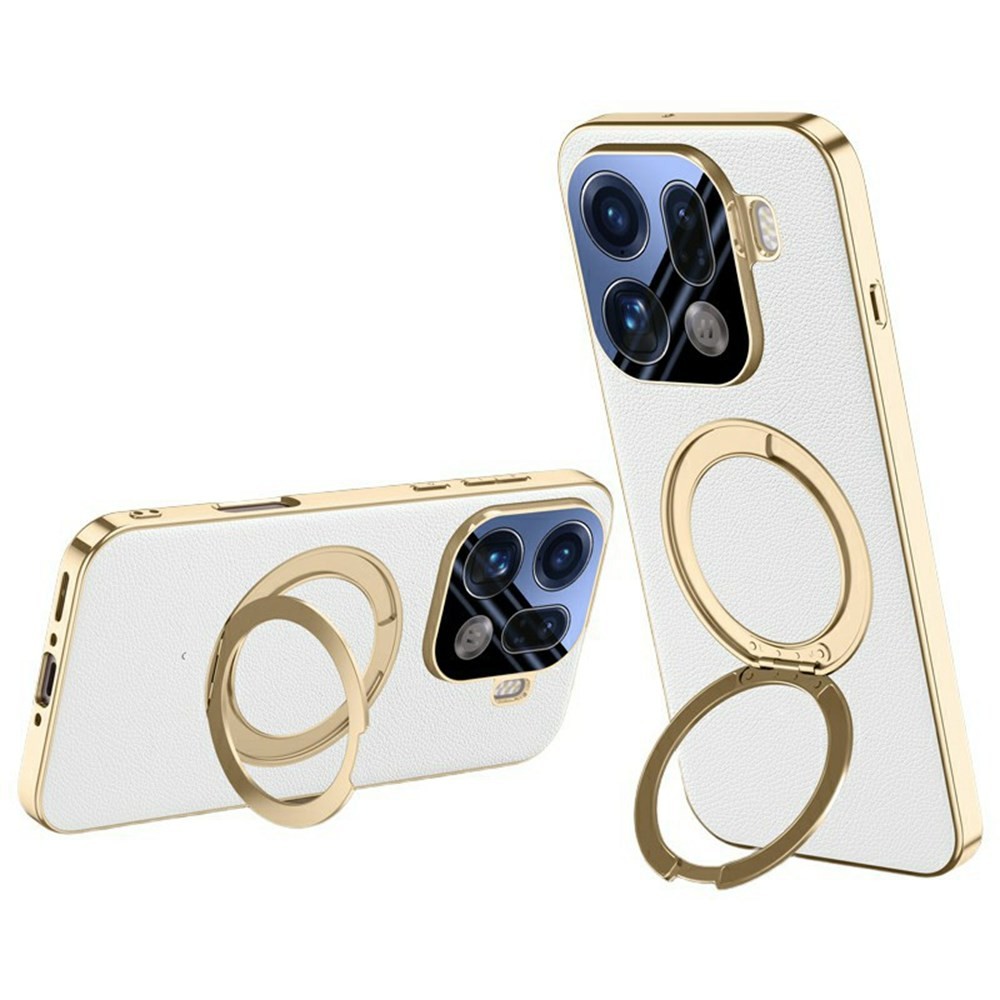 Oppo Find X9 Pro 5G Magsafe Σκληρή Θήκη με Στήριγμα και Προστατευτικό Κάμερας Off White