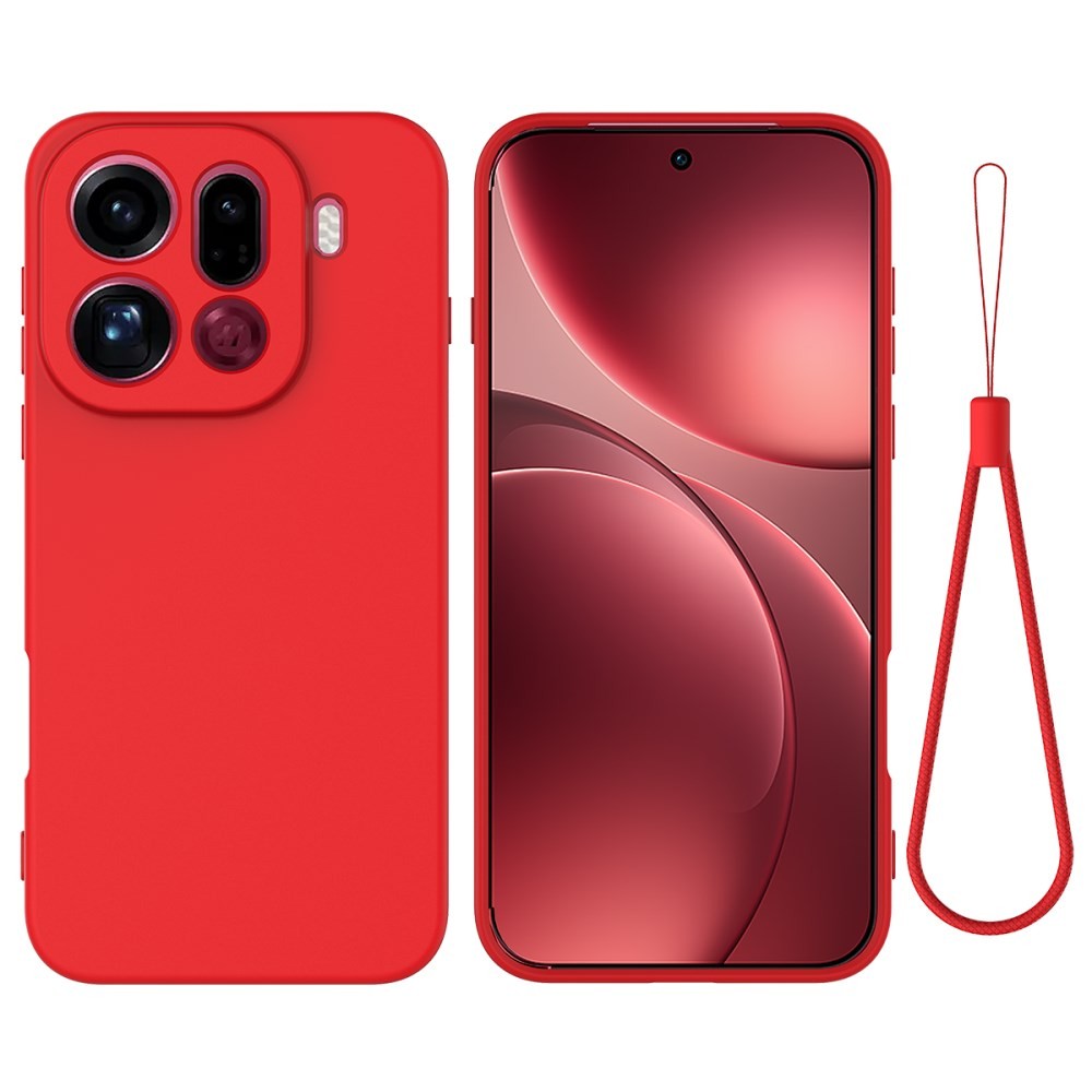 Oppo Find X9 Pro 5G Solid Color Θήκη Σιλικόνης Red