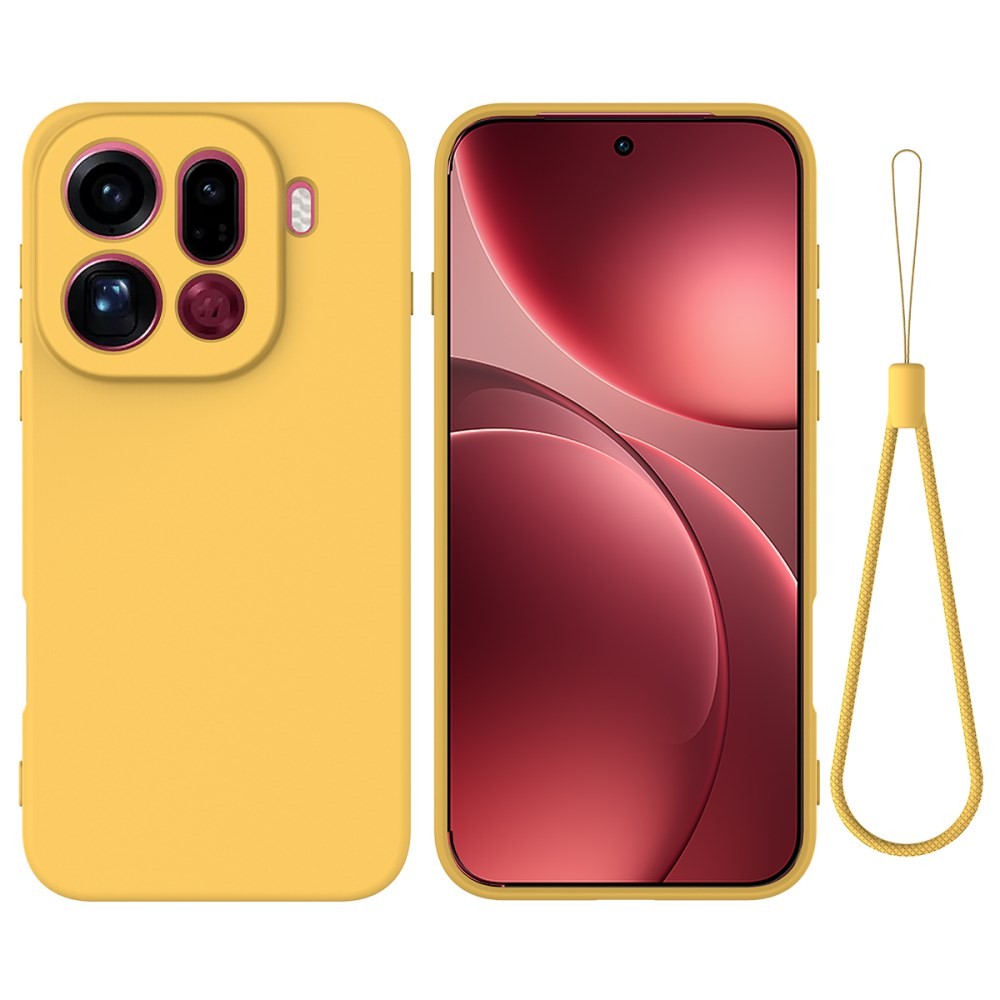 Oppo Find X9 Pro 5G Solid Color Θήκη Σιλικόνης Yellow