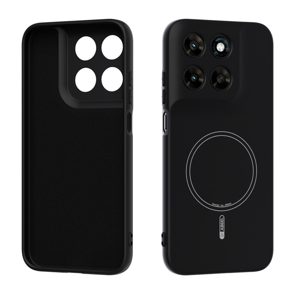 Motorola Moto G67 5G / G77 5G ABEEL Liquid Silicone Magsafe Θήκη Σιλικόνης Black