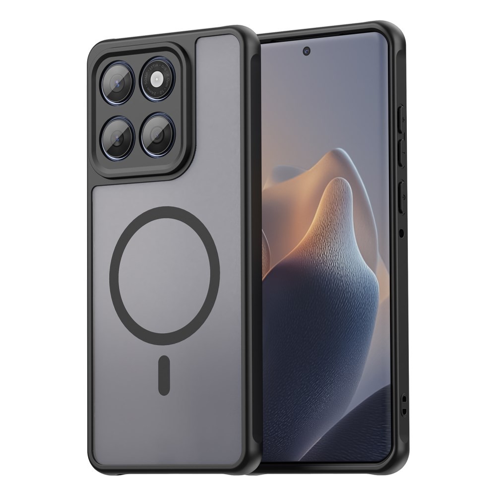 Motorola Moto G67 5G / G77 5G Magsafe Ημιδιάφανη Σκληρή Θήκη Black