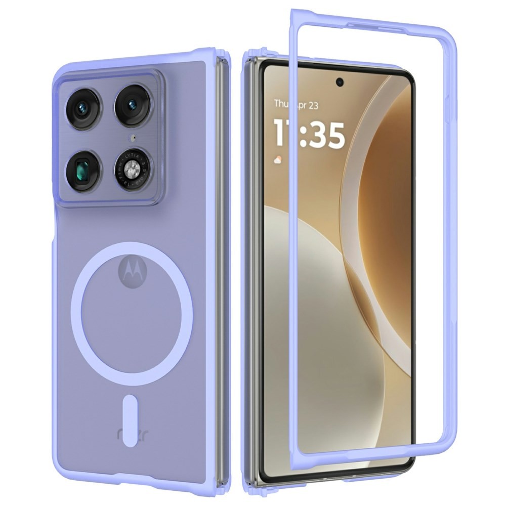 Motorola Razr Fold 5G Magsafe Ημιδιάφανη Σκληρή Θήκη Purple