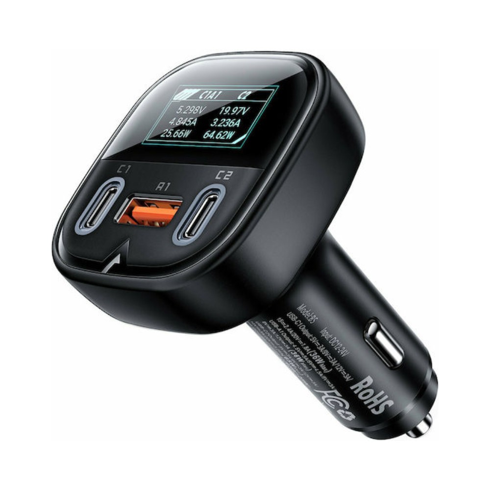 Acefast B5 Φορτιστής Αυτοκινήτου 101W,4A με Θύρες: 1xUSB 1xType-C Black