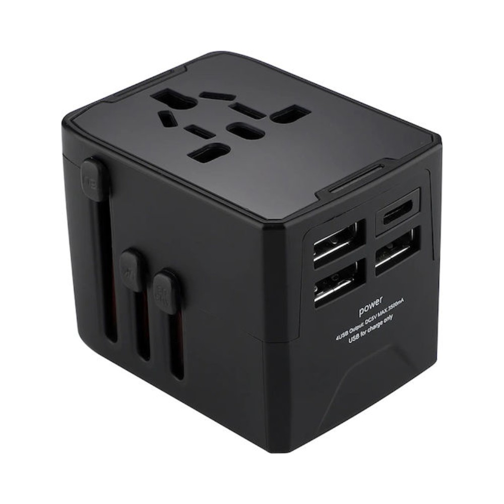 Techsuit HHT520 Αντάπτορας Πρίζας από Universal σε Universal Black