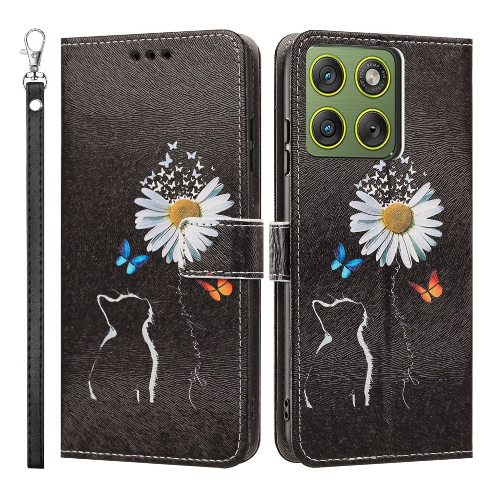 Motorola Moto G47 5G Colored Drawing Θήκη Πορτοφόλι Kitten