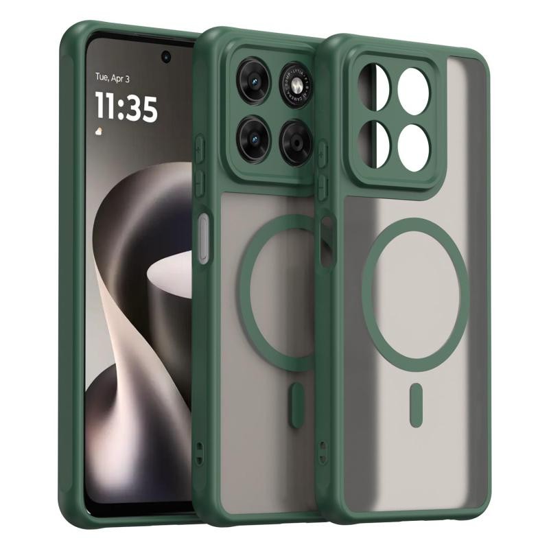 Motorola Moto G47 5G Magsafe Ημιδιάφανη Σκληρή Θήκη Green