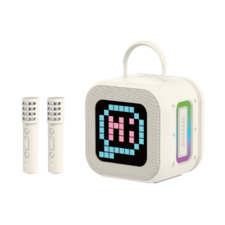 Blavec WS-09 Φορητό Bluetooth Ηχείο 10W με 2 Ασύρματα Μικρόφωνα Beige