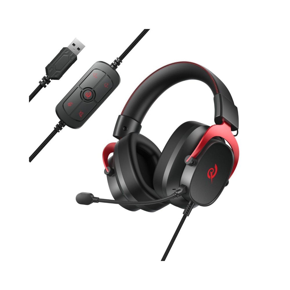 QCY Heroad VT200 pro 7.1 Ακουστικό Ενσύρματο για PS4/PS5/PC με σύνδεση USB Black/Red