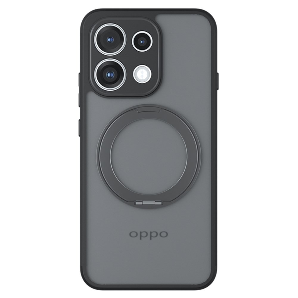 Oppo Reno16 F 5G / Reno16 FS 5G Magsafe Ημιδιάφανη Σκληρή Θήκη με Στήριγμα Transparent Black