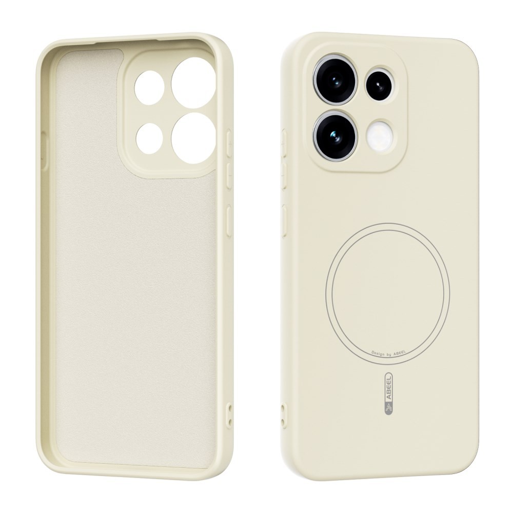 Oppo Reno16 F 5G / Reno16 FS 5G ABEEL Liquid Silicone Magsafe Θήκη Σιλικόνης Beige
