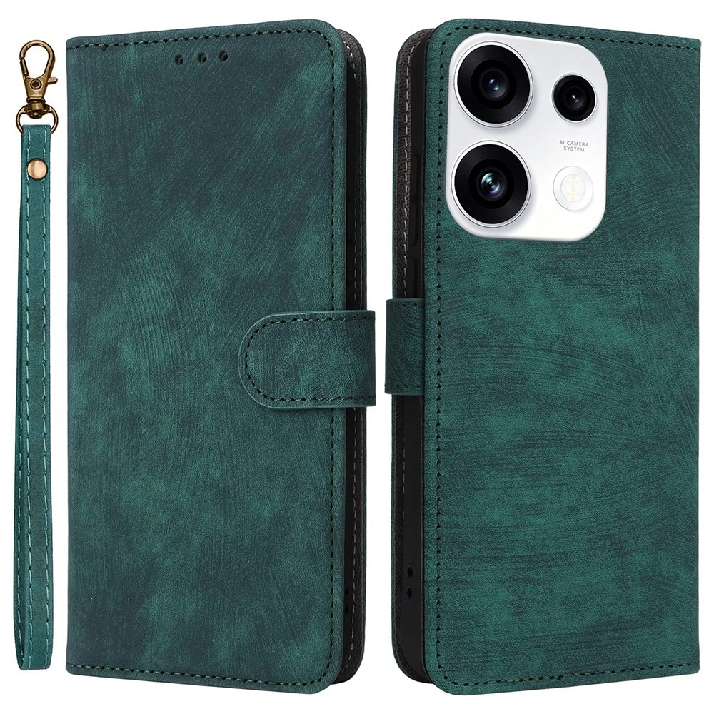 Oppo Reno16 F 5G / Reno16 FS 5G Brush Magnetic Θήκη Πορτοφόλι Green