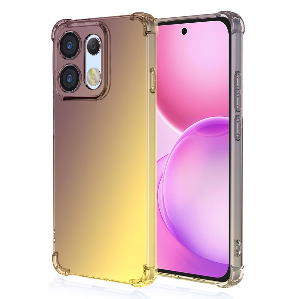 Oppo Reno16 5G / Reno16 Pro 5G Gradient Series Θήκη Σιλικόνης Dark Purple / Yellow