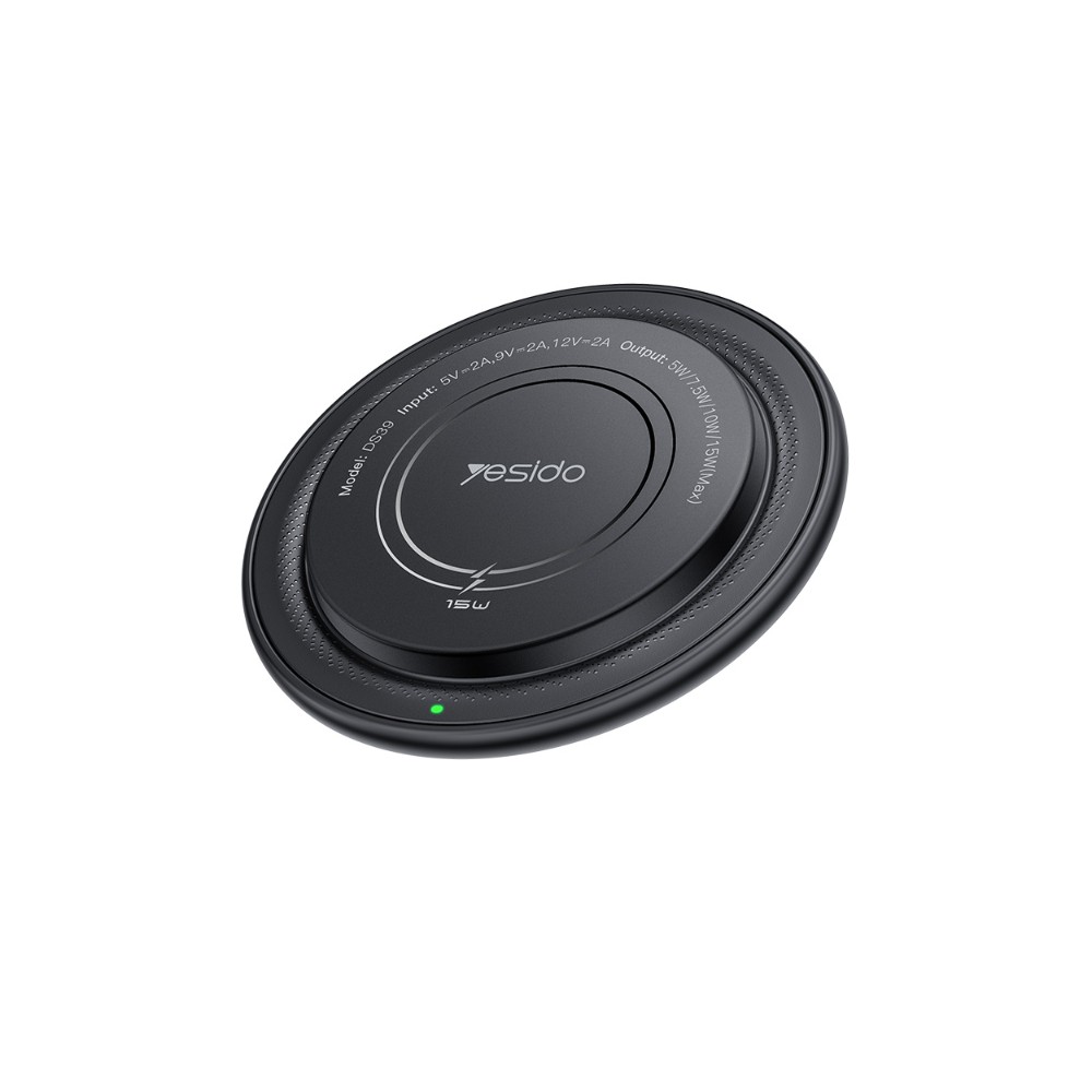 Yesido DS39 Wireless Fast Charger 15W Black
