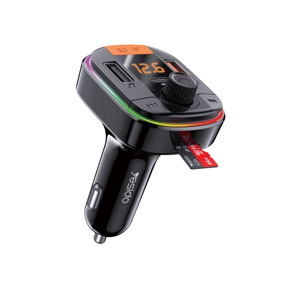 Yesido Y45 FM Transmitter Αυτοκινήτου με USB Black