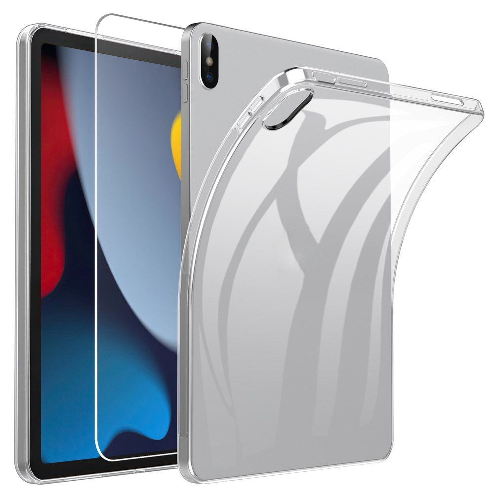 Apple iPad 10.9 (2022) / iPad 11 (2025) Σετ Προστασίας - Θήκη Σιλικόνης και Προστασία Οθόνης Transparent