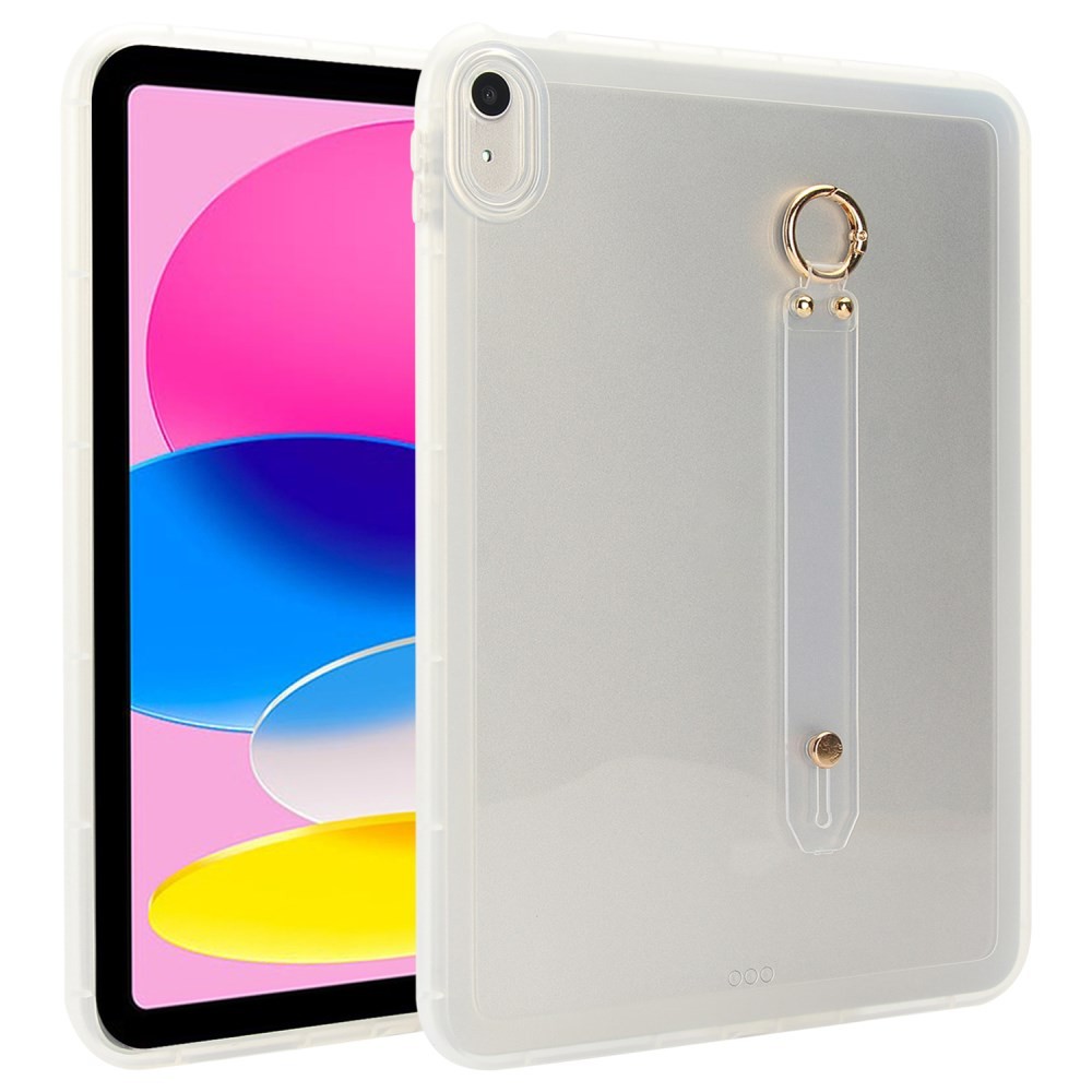 Apple iPad 10.9 (2022) / iPad 11 (2025) Θήκη Σιλικόνης με Λουράκι Καρπού Transparent