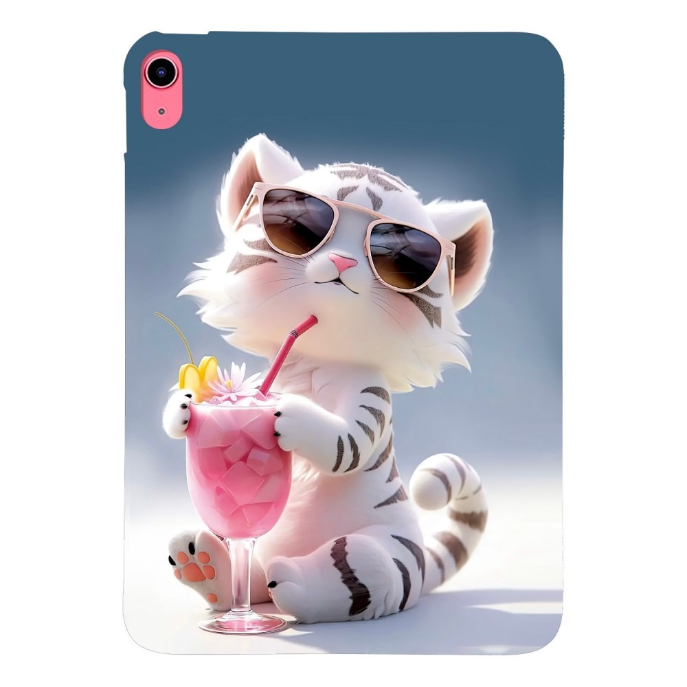 Apple iPad 10.9 (2022) / iPad 11 (2025) Θήκη Σιλικόνης Cartoon Tiger