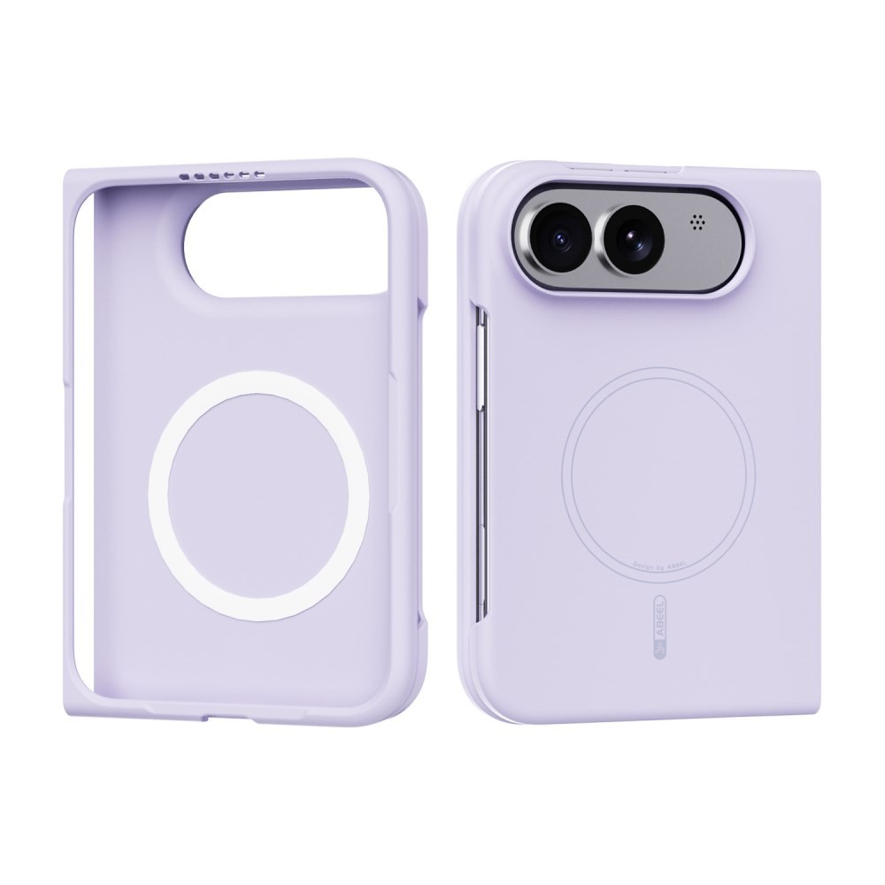 Apple iPhone Duo ABEEL Liquid Silicone Magsafe Θήκη Σιλικόνης Purple