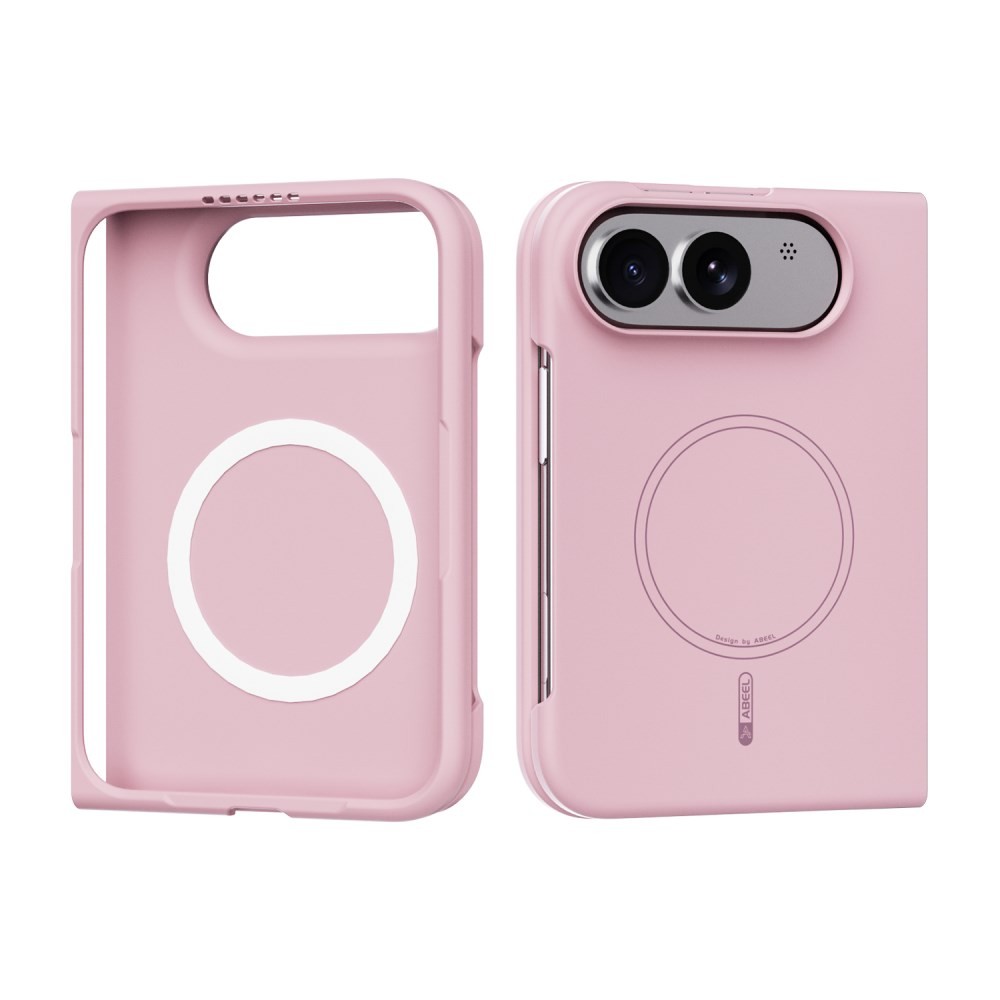 Apple iPhone Duo ABEEL Liquid Silicone Magsafe Θήκη Σιλικόνης Pink