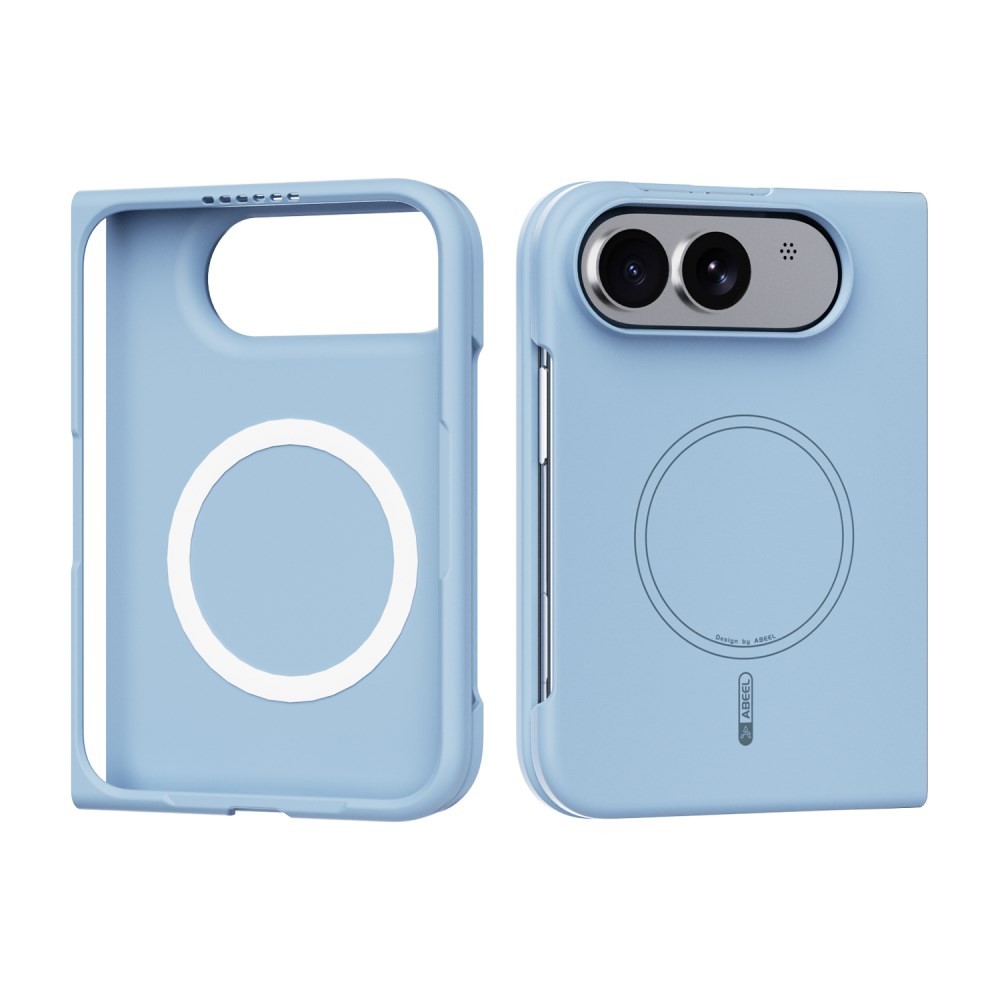 Apple iPhone Duo ABEEL Liquid Silicone Magsafe Θήκη Σιλικόνης Sky Blue