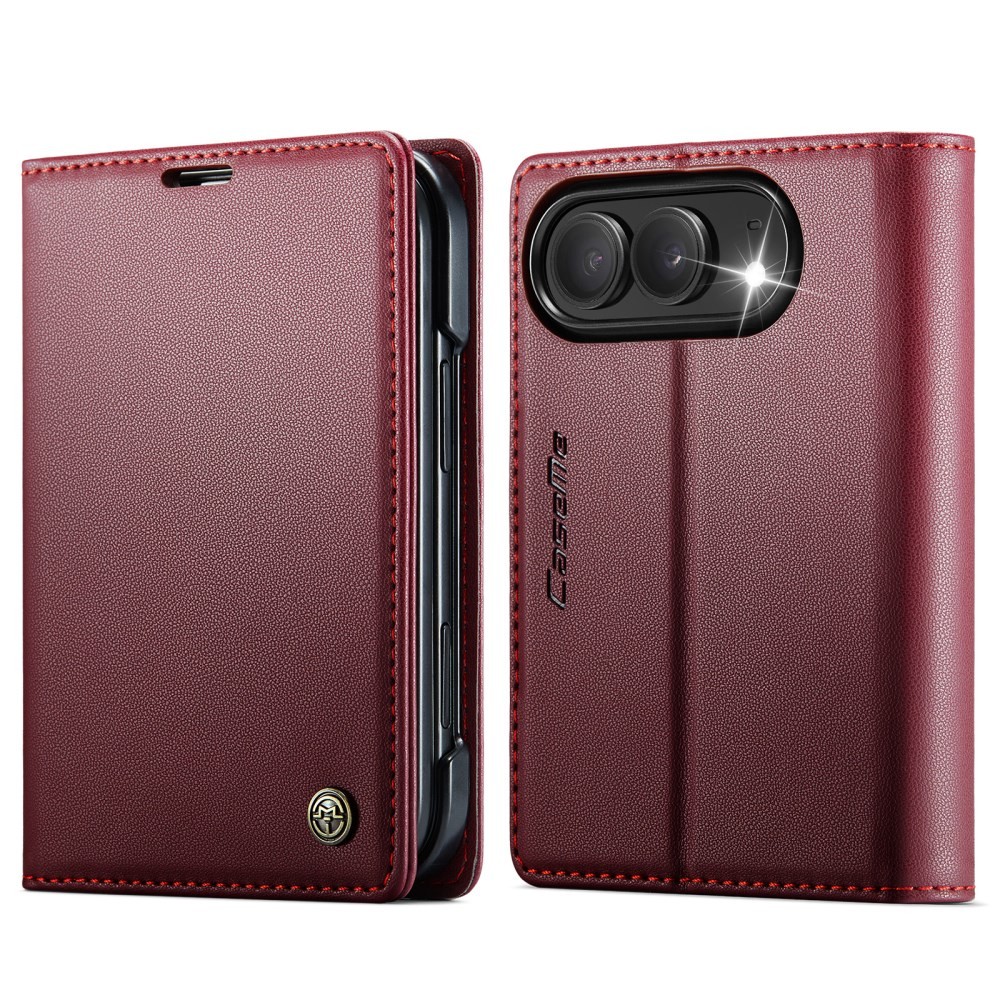 Apple iPhone Duo CaseMe 023 Luminus Θήκη Βιβλίο Wine Red