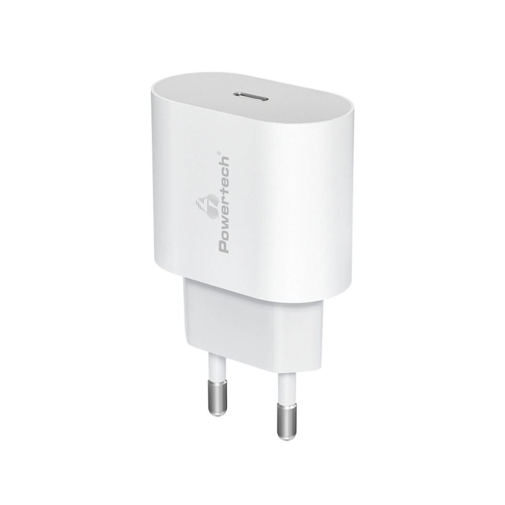 Powertech PT-1150 Φορτιστής Χωρίς Καλώδιο USB-C 12W White